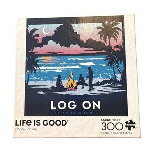 Life Is Good "Tropical Log On" 300 LARGE piece Jigsaw Puzzle Buffalo Puzzles